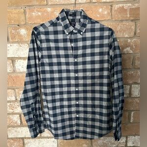 J. Crew Blue and White Plaid Button Down Shirt. Size small Slim fit.